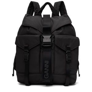 Ganni Black Tech Backpack